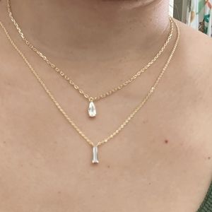 CZ tiered gold necklace 💖